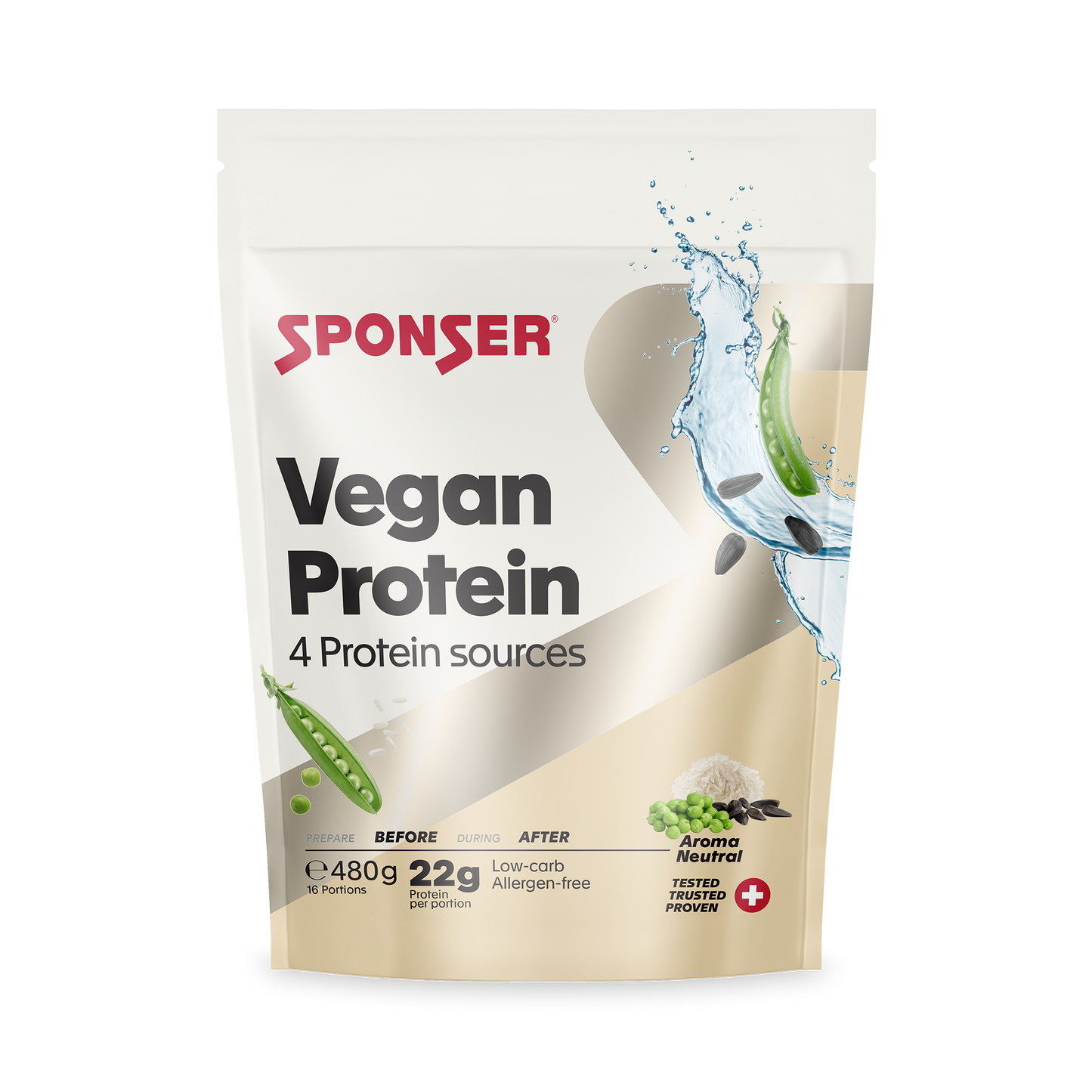 Sponser Vegan Protein, 480g, torebka