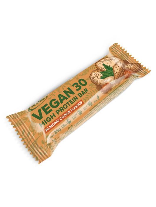 IronMaxx Vegan 30 High Protein baton białkowy 24 szt. Almond Cookie Data ważności 07-2026