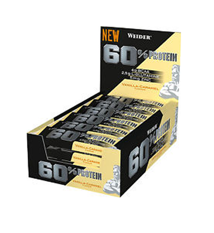 Weider 60% proteínová tyčinka, box 24 kusov