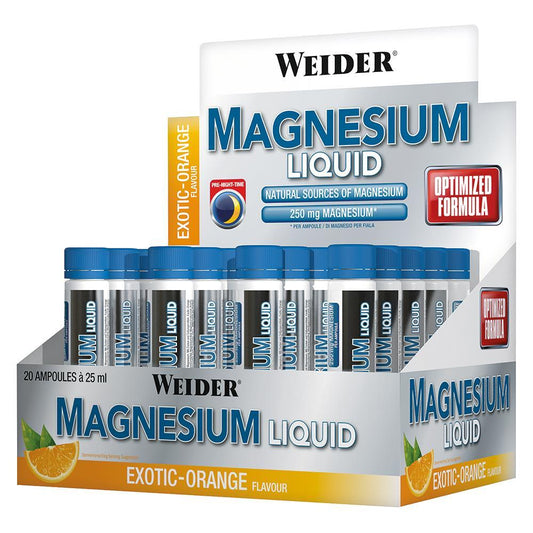 Weider Magnesium w płynie ampułki do picia, pudełko 20 sztuk
