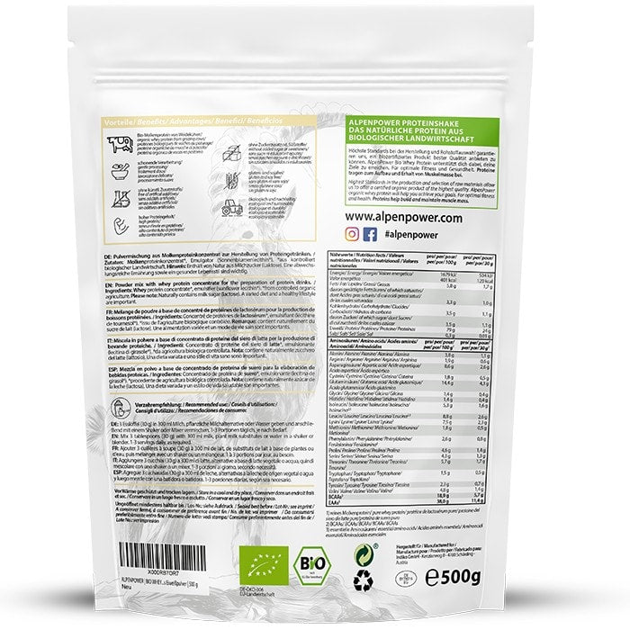 AlpenPower Bio białko serwatkowe 500 g