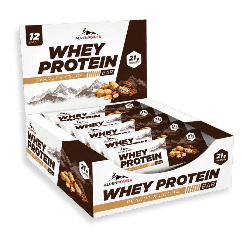 AlpenPower Whey Protein Riegel - Peanut & Cocoa 12er Box