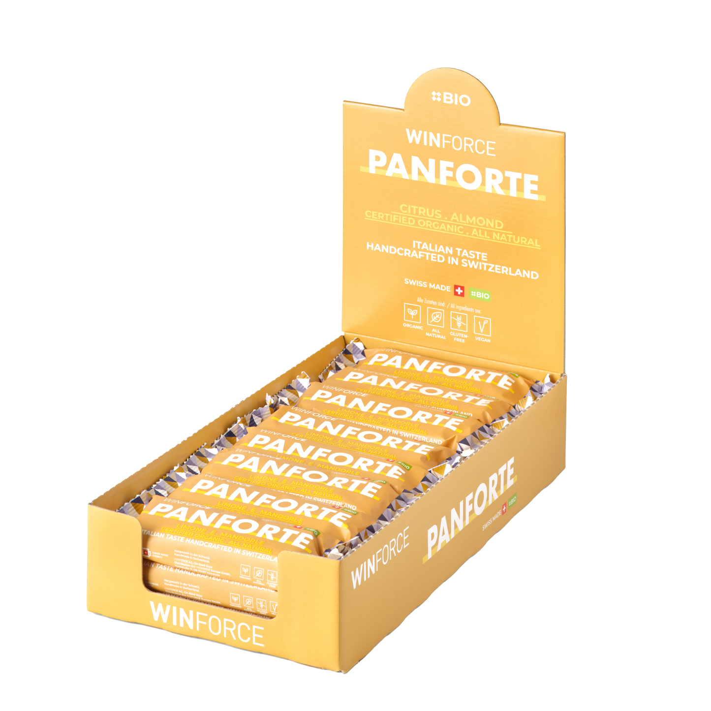 Winforce Panforte Bio baton migdałowy 24 sztuki w pudełku