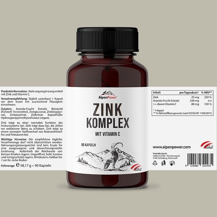 AlpenPower Kompleks Cynkowy – 90 Kapsułek